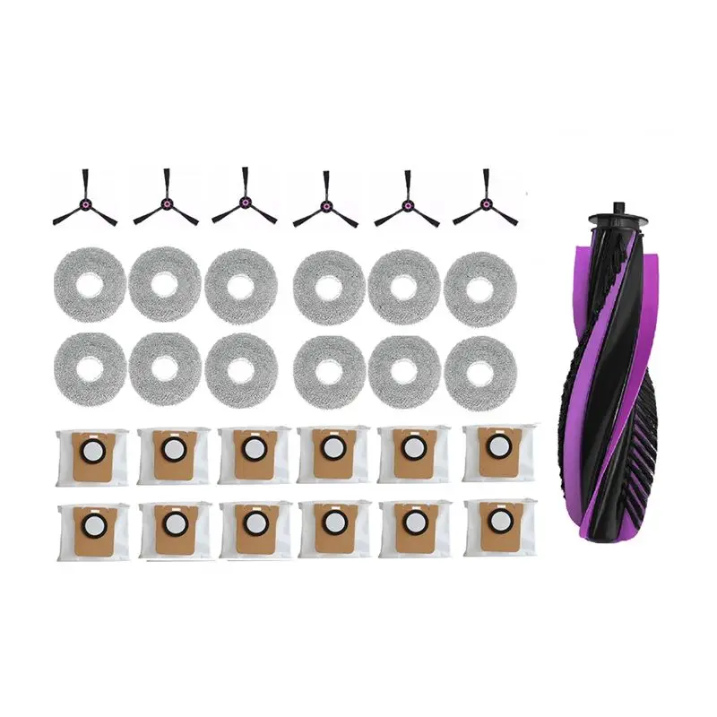 

B53C 31 шт. для JONR P20 PRO: аксессуары для подметальной машины, основная и боковые щетки, насадки для влажной уборки, мешки для сбора пыли