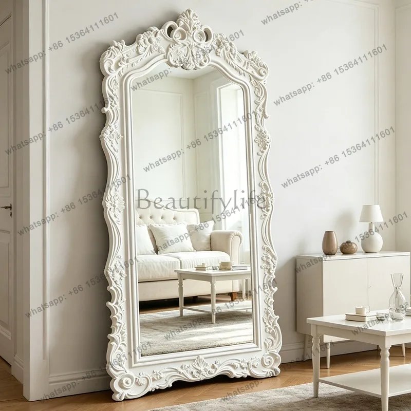 LD Funky Floor Mirror Luxury Men Bathroom Bedroom Nordic Long Big Standing Full Body Mirror Moving Espelhos Living Room