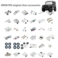 MN98 MN99S 1/12 Reinforced Concrete Car Silver Metal Upgrade Fittings Shock Absorber Frame Front and Rear Axle Rod Screws Adult