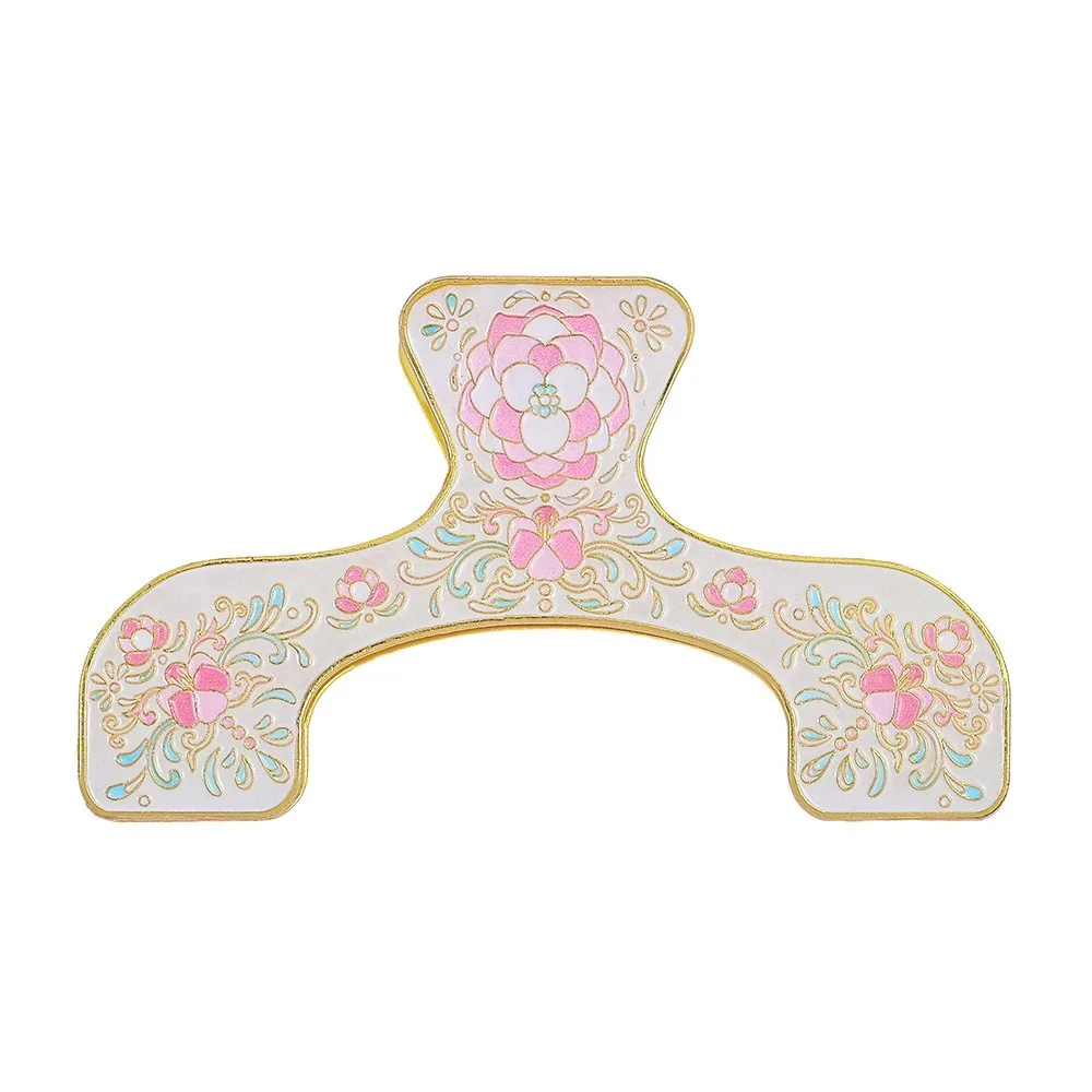Creative Enamel Color Metal Bookmark Metal Ancient Style Book Clip Chinese Style Floral Pattern Reading Marker Journal Decor
