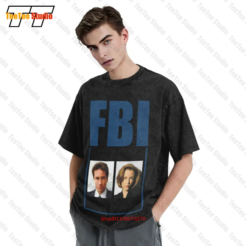 تي شيرت X Files Fbi Special Agents مرخص للبرنامج التلفزيوني Alien Vintage كبير الحجم EFU0