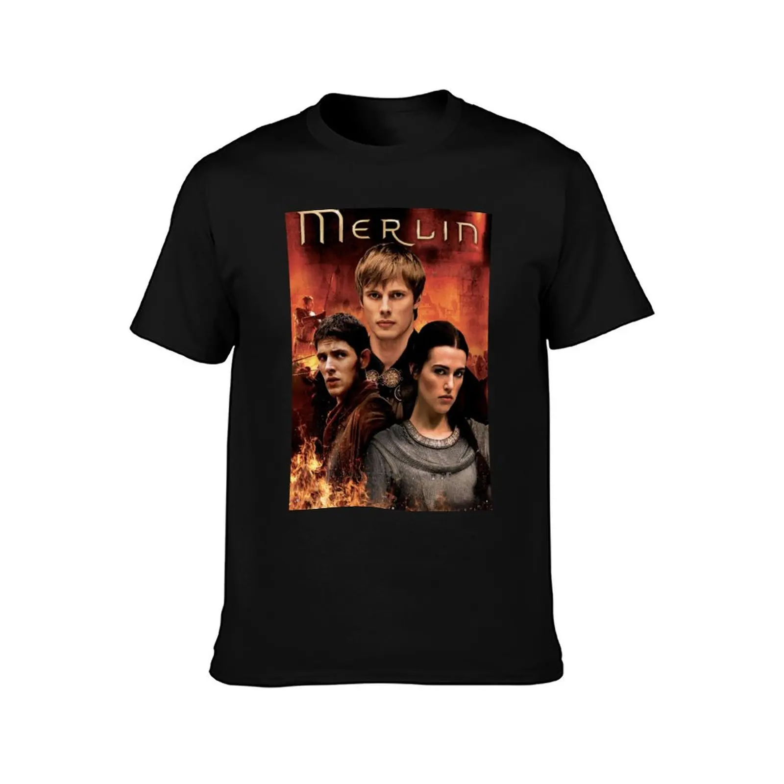 merlin T-Shirt Summer Casual Cotton Tee Oversized Streetwear Tops Vintage Graphic Print Loose Fit Short Sleeve 100% Cotton