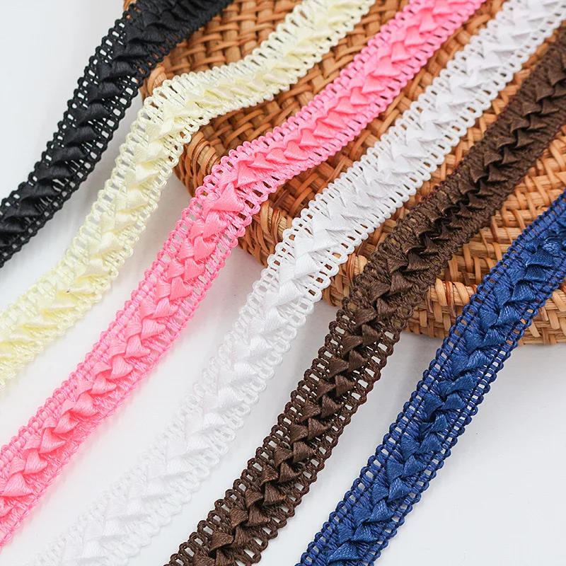 18mm Lace Trimming Ribbon Polyester Centipede Braided Lace Sewing Clothes Accessories Lace DIY Craft Wedding Decor 5yards