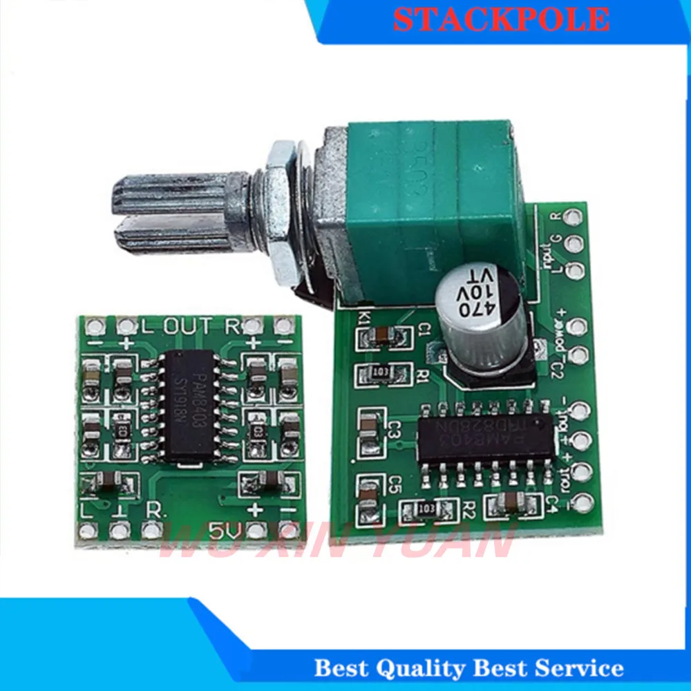 PAM8403 module Super digital amplifier board 2 * 3W D Class digital amplifier board efficient switch potentiometer