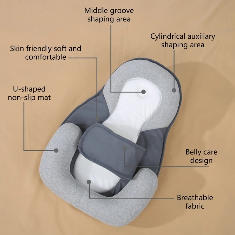 Baby Anti Spit Pillow Infant Reflux Support Pillow Incline Cushion Ergonomic Reduce Spit up & Ensure Comfortable Rest