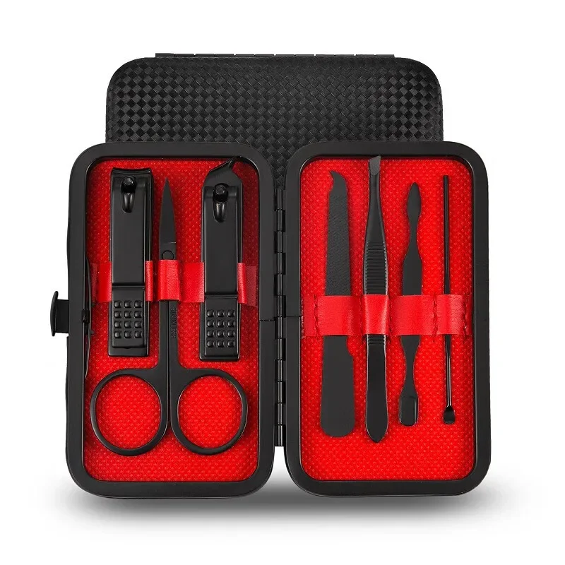 16/24PCS Set Professional Manicure Set Kits Stainless Steel Fingernail Toenail Clippers Set with Leather Portable