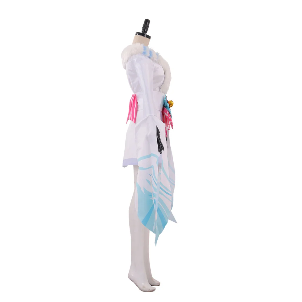 LOL Spirit Blossom Ahri Cosplay Costume Adult Women Sexy Kimono Dress Suits with Fox Ear Halloween Party Performance Uniform