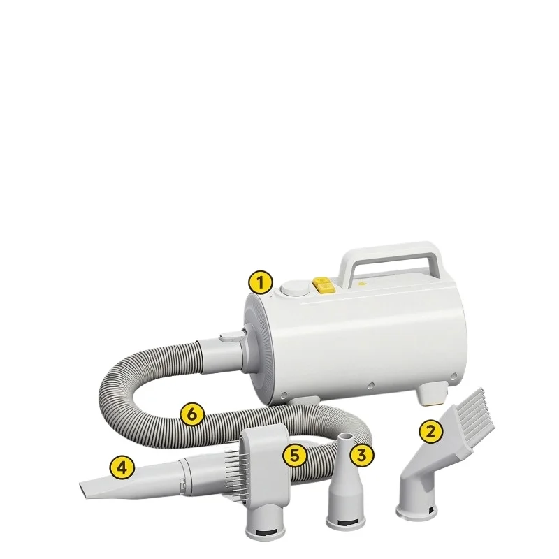 2200W High-Velocity Pet Dryer for Dogs and Cats, Grooming Blower with Extendable Hose, 3 Nozzles and Optional SPA Massage Comb