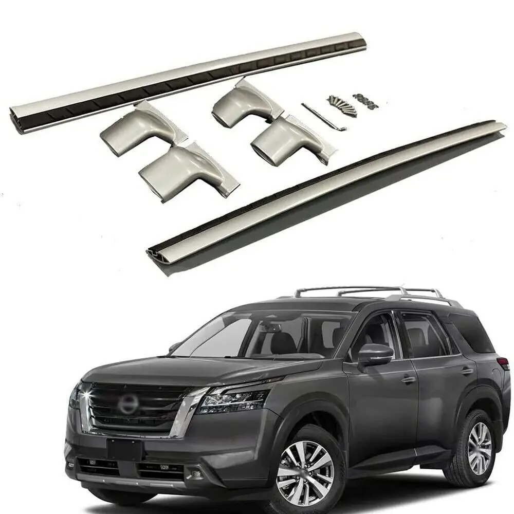 2Pcs/Set Fits for 2022 2023 Nissan Pathfinder Roof Rail Rack Cross Bar Crossbars