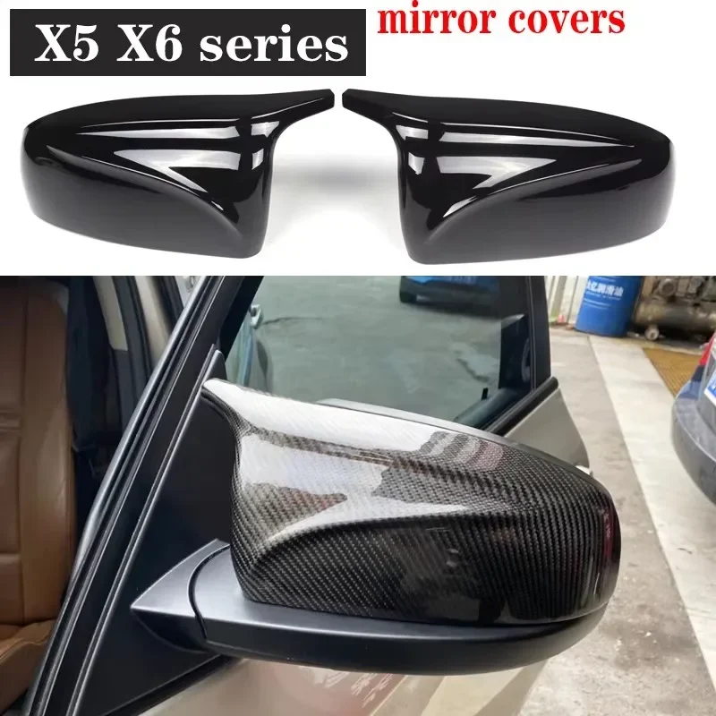 

For BMW X5 X6 E70 E71 2007-2013 Shells Rearview Cap High quality Real Carbon fiber rear view mirror case cover Body Kit
