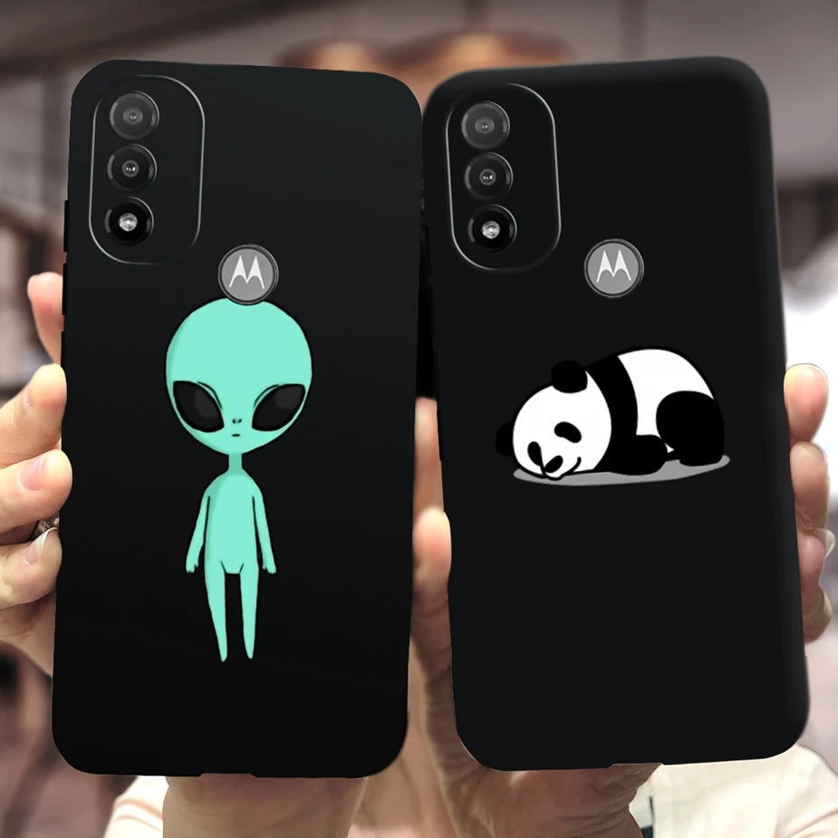 For Motorola Moto E20 Case Moto E30 Cute Alien Panda Cover Soft Silicone TPU Phone Case For Motorola E30 E 30 MotoE20 Back Cover