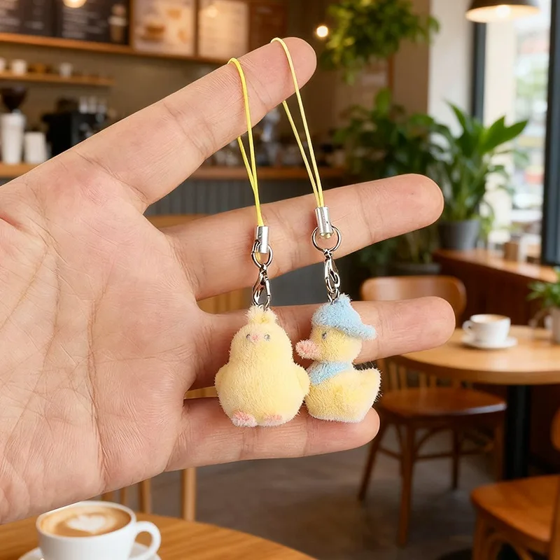 Chick Duckling Keychain Sweet Cartoon Keychain Student Accessories Three-Dimensional Mobile Phone Chain For Decoration Keys