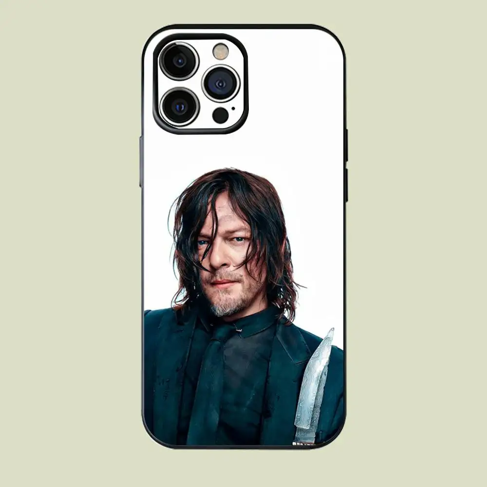 

N-Norman R-Reedus Silicone Soft Phone Case For iPhone17,16,15,14,13,12,11 Pro Max Plus mini XS XR SE Cover