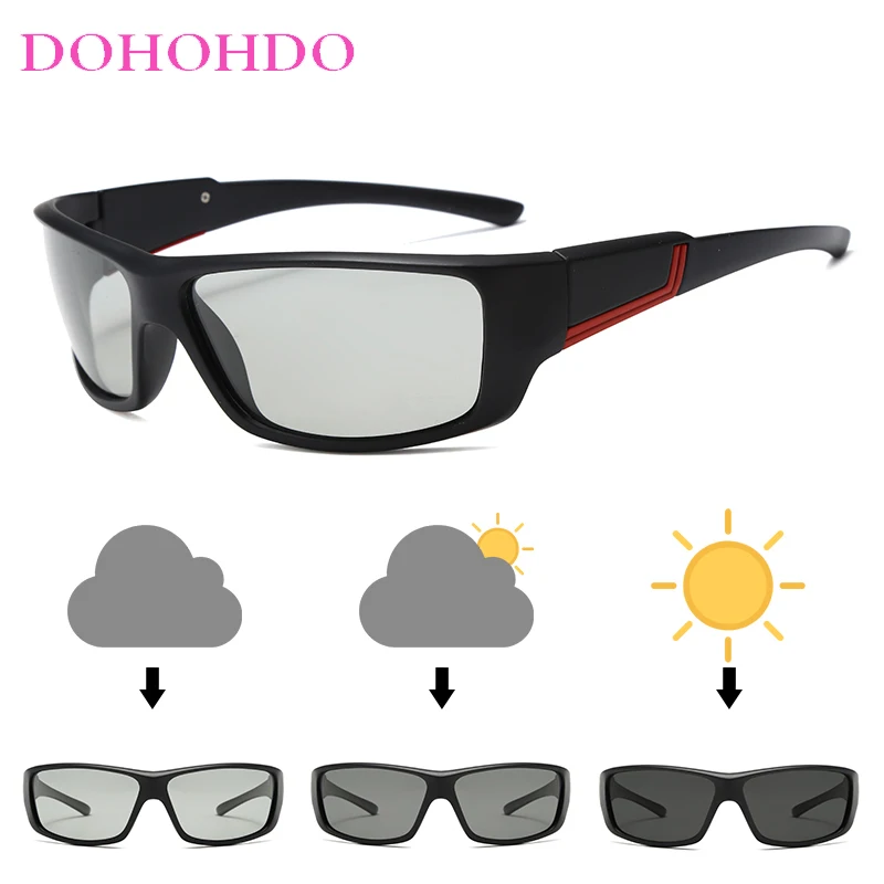 

DOHOHDO Women Photochromic Polarized Sunglasses For Men Sports Outdoor Sun Glasses UV400 Mirror Lens Fishing Driving Goggles