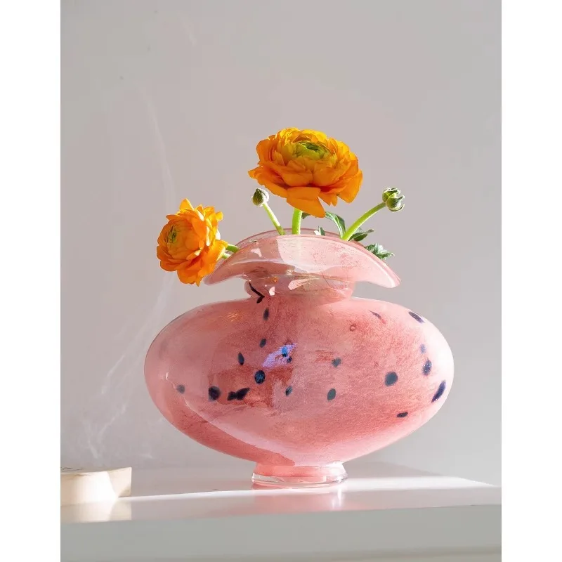 

LTT medieval glazed vase ornament light luxury living room desktop flower arrangement decoration