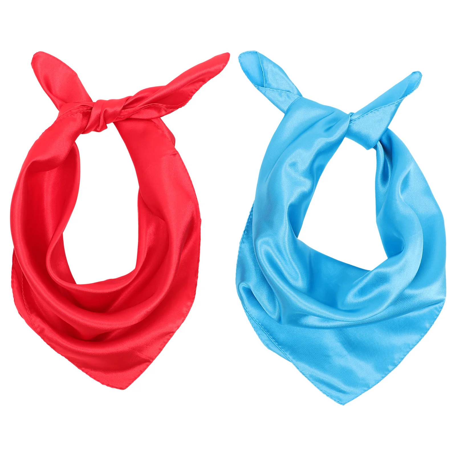 

2Pcs Solid Color Neck Scarves for Women Girls Lightweight Fashionable Neck Accessory Scarf for Women Hair Scarf