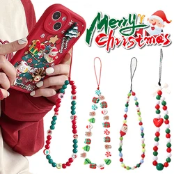 Christmas Series Mobile Phone Chain Christmas Tree Pendant Wrist Strap Anti-lost Chain Festive Cell Phone Strap IPhone Samsung