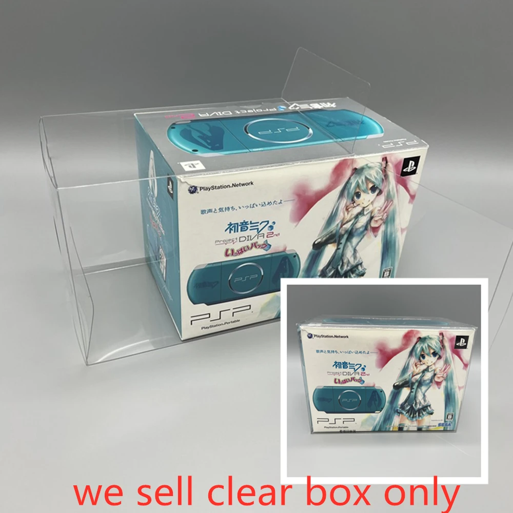 PET Box Protector For Hatsune Miku Project Diva 2 Nd Collect Boxes For SONY PSP3000 Game Case Shell Clear Display Cases