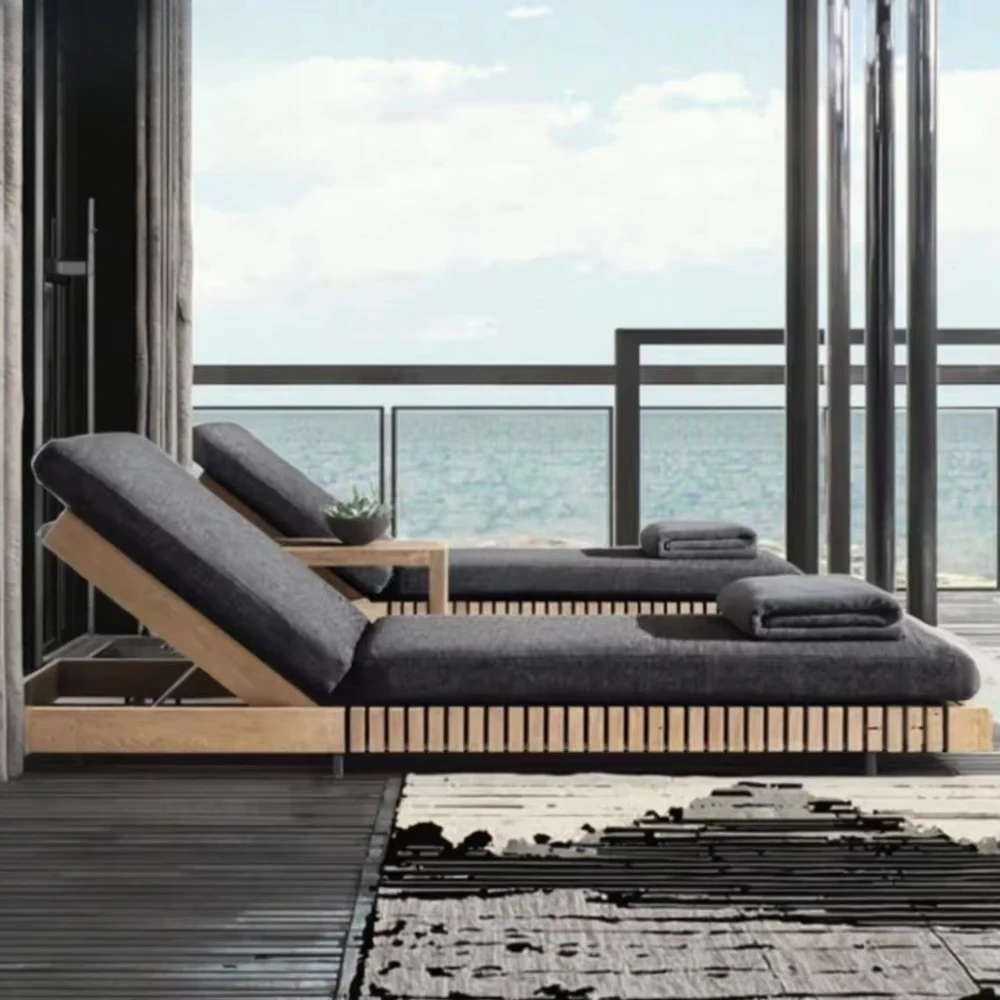 

Настраиваемые итальянские шезлонги из тикового дерева: элитная уличная мебель для отелей и вилл. Новинка для гостиных.