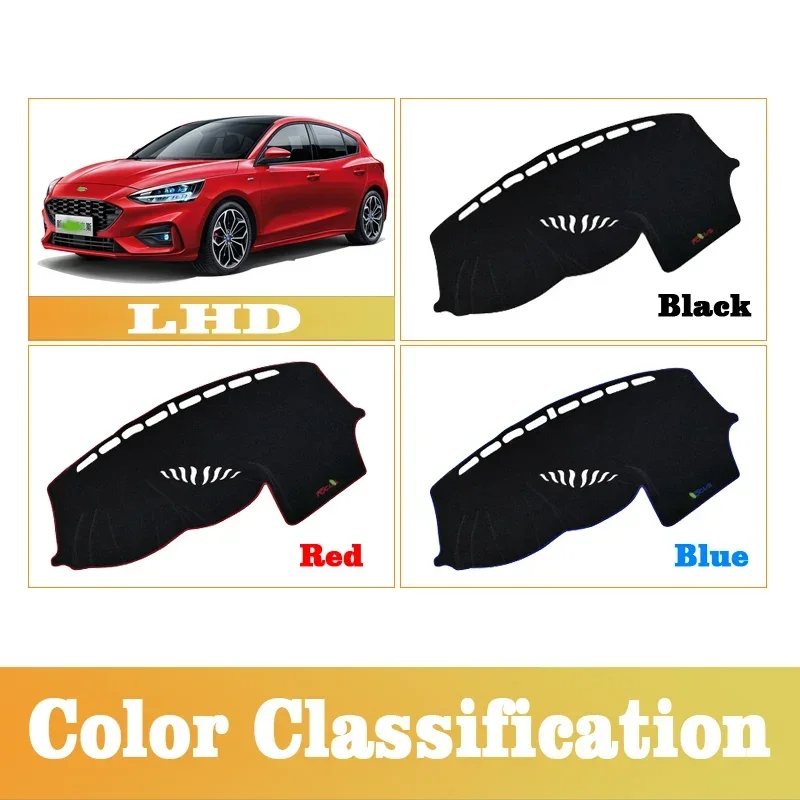 Für Ford Focus 3 MK3 2012 ~ 2018 Auto Konsole Dashboard Abdeckung Sonnenschutz Anti-Glare Sun-proof Anti-UV Schutz Matte Trim Zubehör