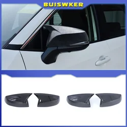For Toyota Sienna 2021 2022 Car ABS Carbon Fiber Side Rearview Mirror Cover Trim Sticker for Rav4 2019+ Accessories