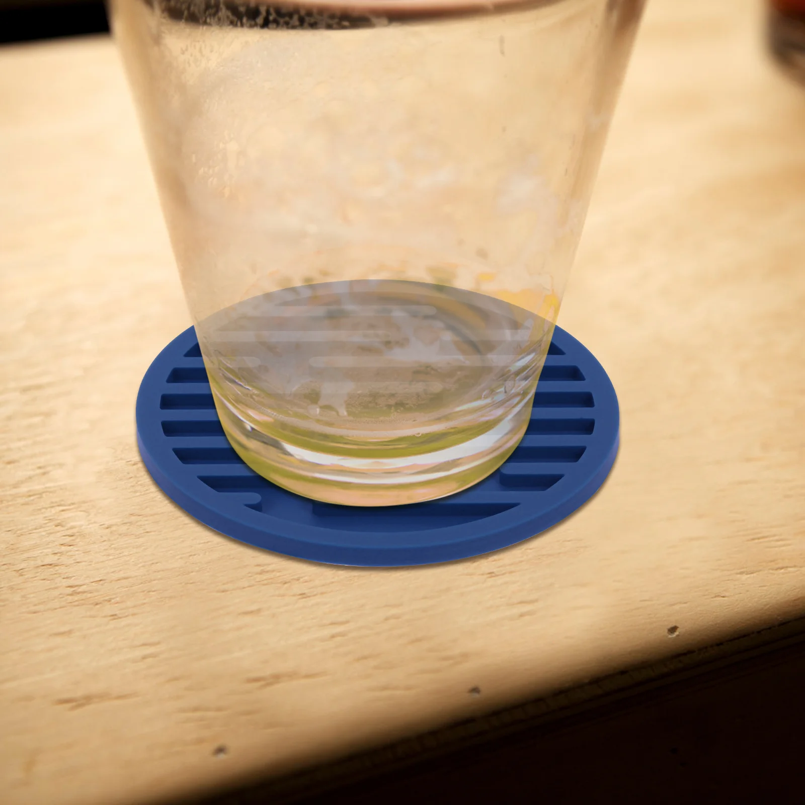 

2Pcs Silicone Cup Coasters Thickened Heat-Resistant Anti-Slip Pads for Home Restaurant Hotel Practical Coasters