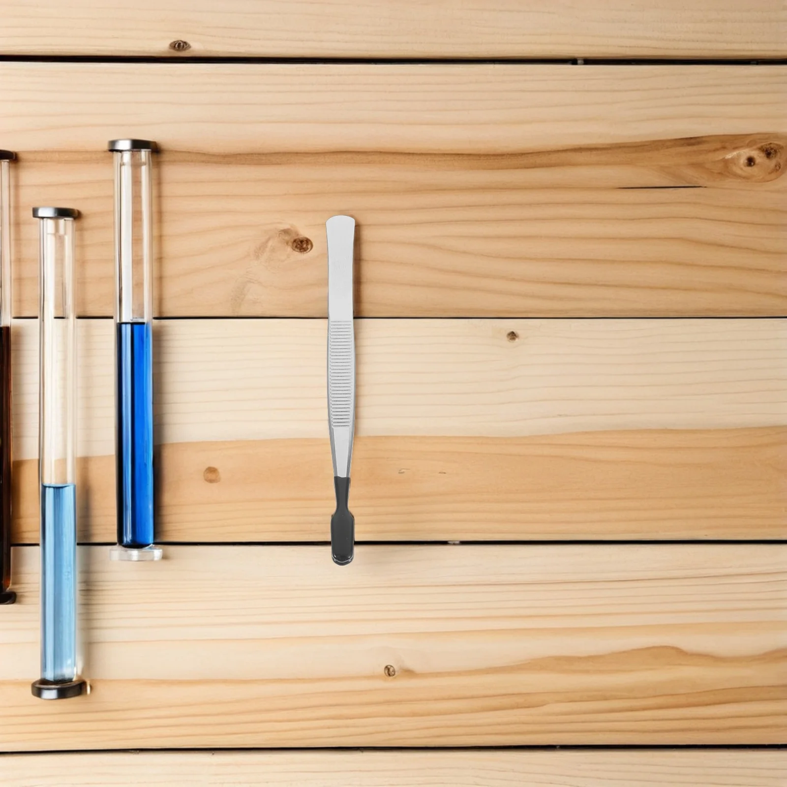 2 قطعة ملاقط احترافية من الفولاذ المقاوم للصدأ مطاطية مغلفة طرف مسطح لصياغة إصلاح الأجهزة الإلكترونية الدقيقة