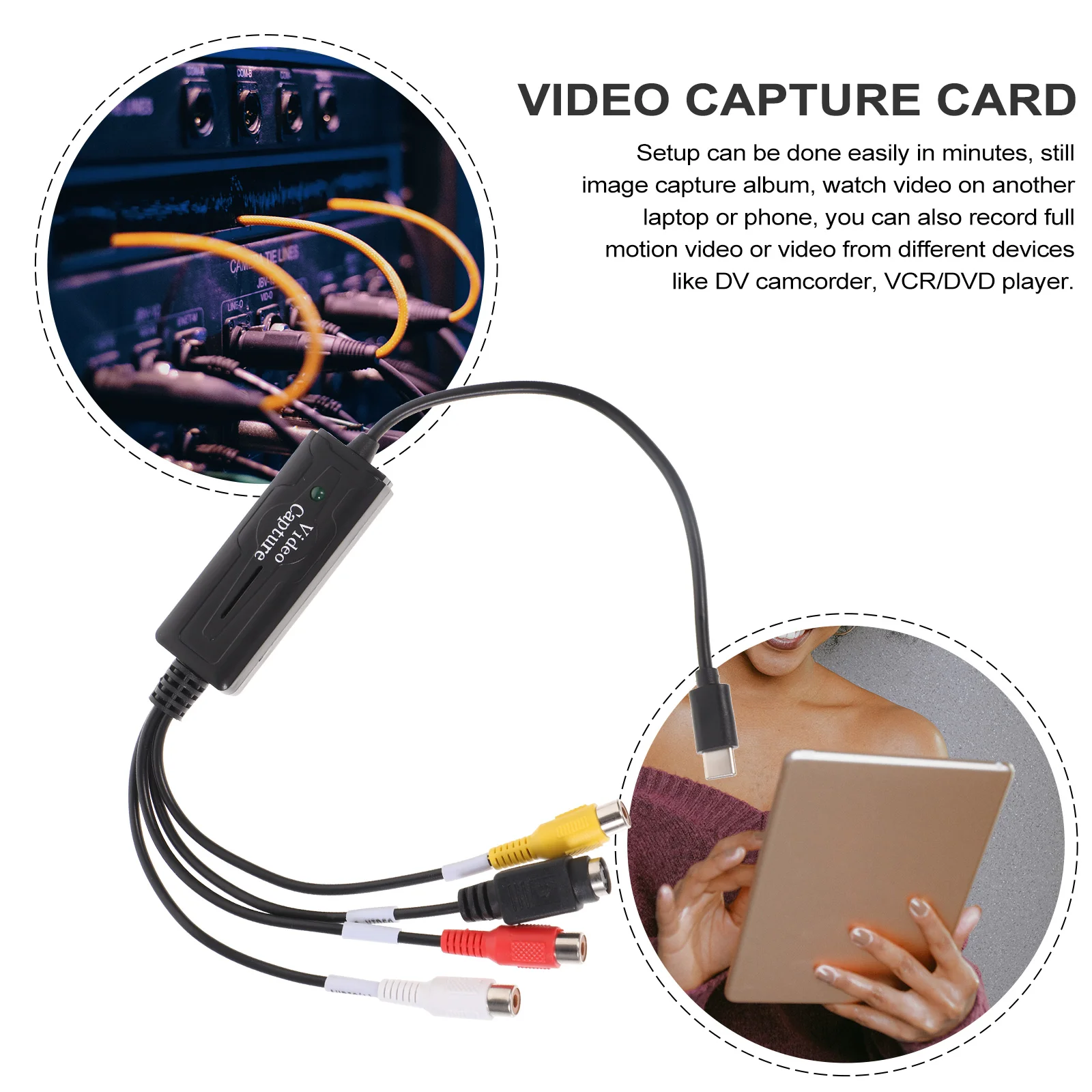 Digital Video Recorder Av Capture Card Game Cards Cell Phone Live Stream Copper