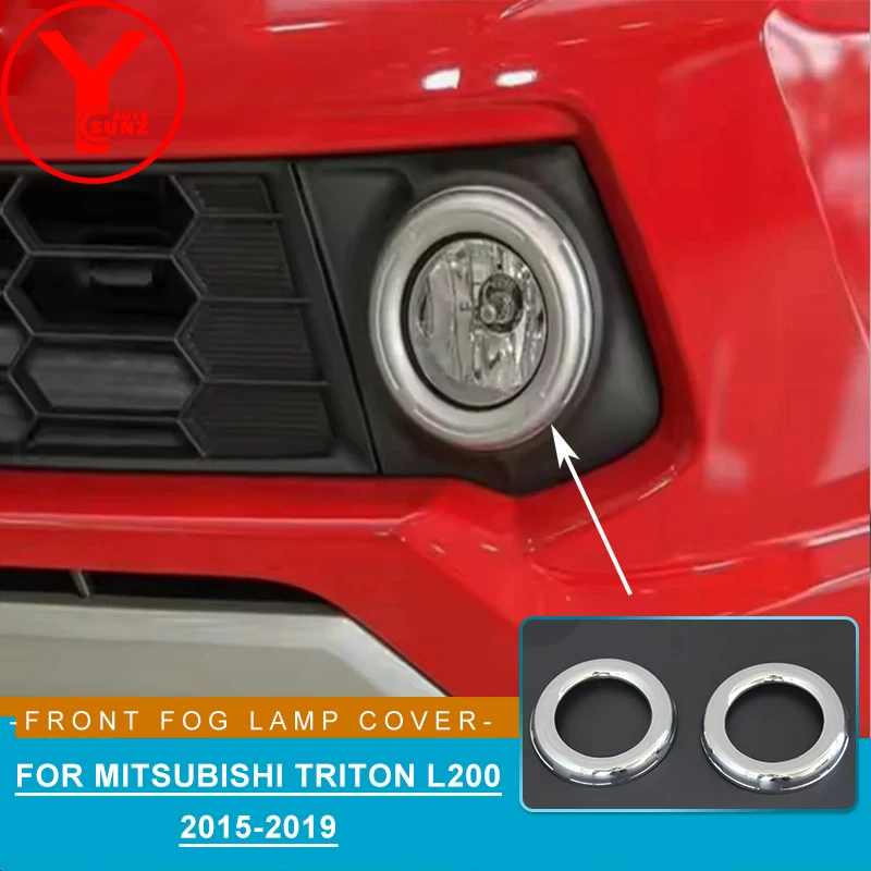 

Front Left Right Side Fog Lamp Trim Protector For MITSUBISHI Triton L200 2015 2016 2017 2018 Headlight Cover Accessories YCSUNZ