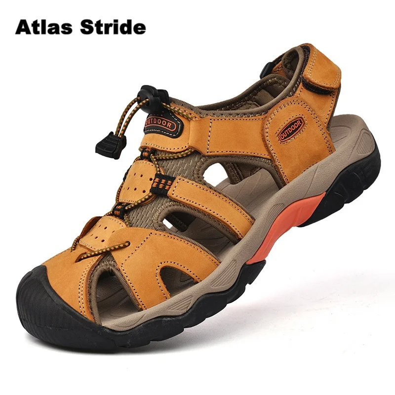 

Men's Closed Toe Hiking Sandals Anti Slip Wear Resistant Summer Outdoor Beach Sandals for Comfortable Lightweight Trekking