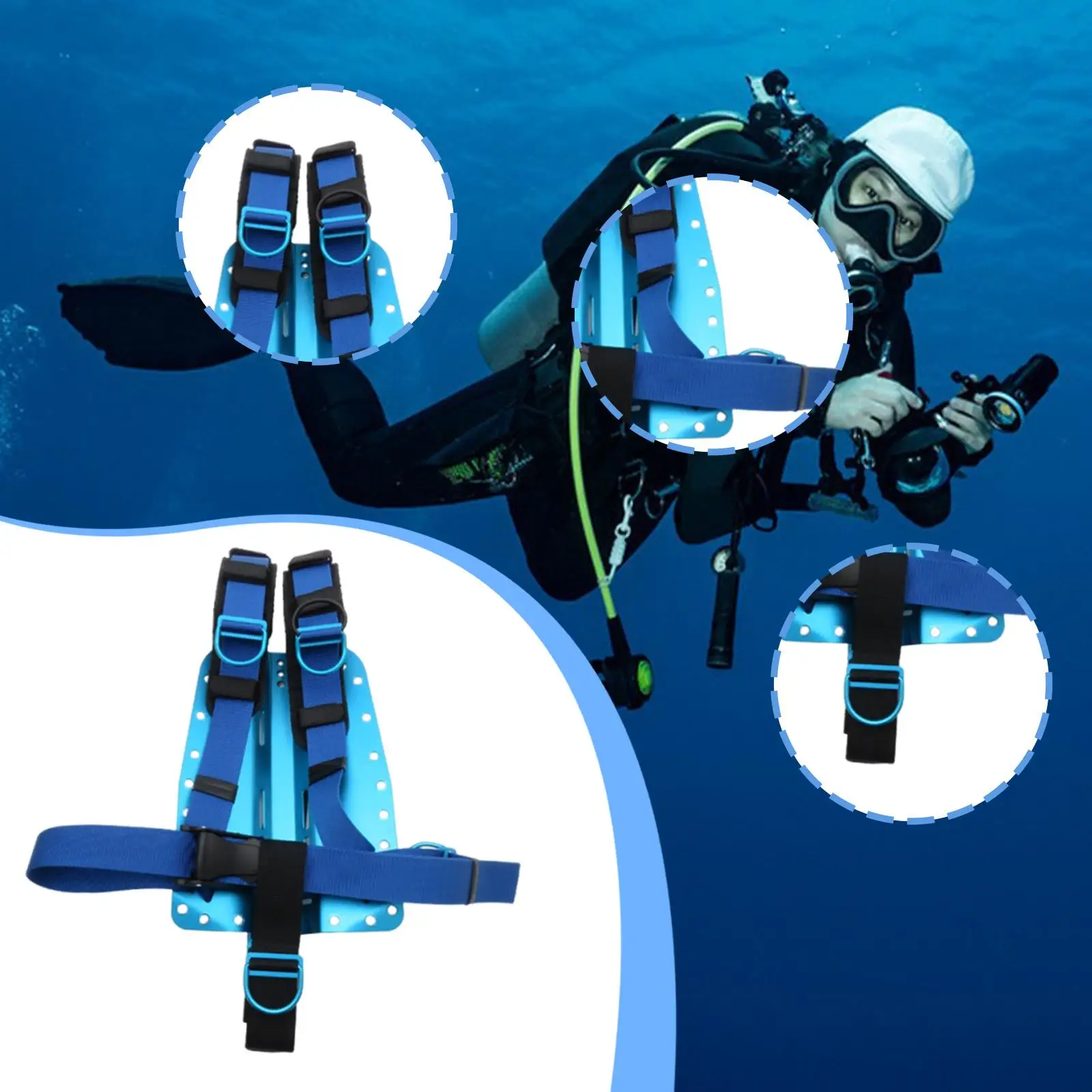 Aluminum Alloy Diving BCD Backplate Harness Lightweight Scuba Diving Gear Accessory for Technical Diving Equipment view 4