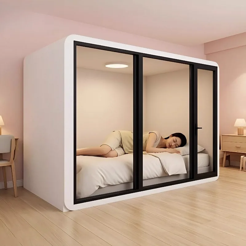 Mobile home soundproof room Sleeping compartment Indoor silent compartment Sleeping small space Piano single sleeping room glass