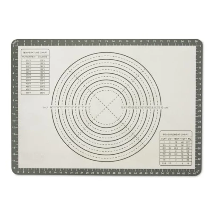 Nonstick Silicone Pastry Baking Mat with Measurements, BPA-Free, Oven-Safe, Extra Large 20 X 28 in