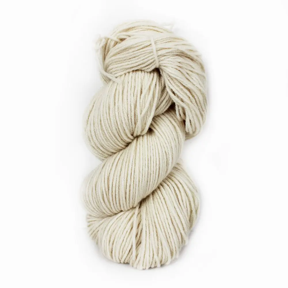100g Hank Merino Cashmere hilo mezclado sin teñir tejido a mano Crochet Aran peso blanco Natural