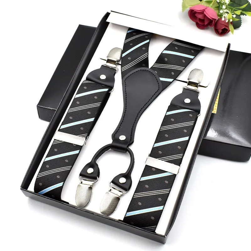3.5 X 120cm 4 Clips Suspenders Men Elastic Adjust Male Suspensorio Braces Tirantes Hombre Suspensores Hombre Interior