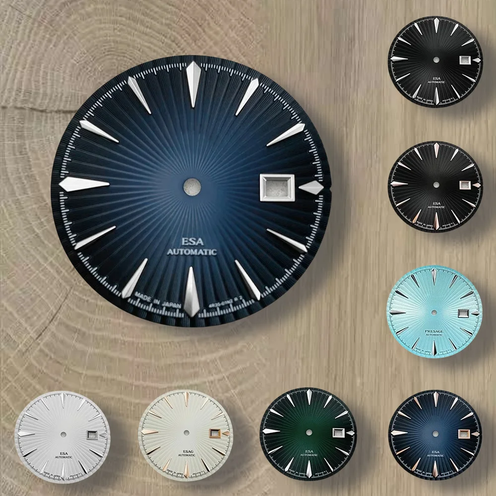 

35mm S Logo Cocktail Dial Fit NH35/NH36 Movement High-Quality Vertical Grain Dial Watch Modification Accessories