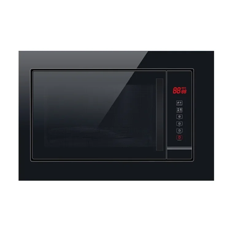 Hot sale black glass 20L LED Display Built-in Microwave Oven