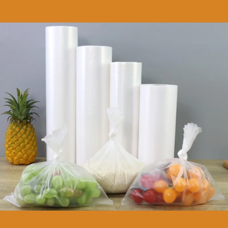 

Eco-Friendly 800g Large Roll Food Fresh Keeping Bag Tear-Up Supermarket Roll-Up Bags for Kitchen Freezer - Kitchen Storage