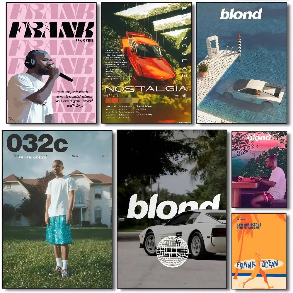 1pc A-Frank Ocean Blond Poster Art canvas HD aesthetic Printing Paper Wall Art for Living Room Bar fashion Home Decor