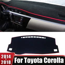 For Toyota Corolla E180 2014-2016 2017 2018 Car Dashboard Cover Mat Dash Board Sun Shade Pad Non-slip Pads DashMat Accessories