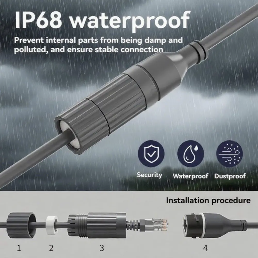 스타링크 Gen3 이더넷 익스텐더 어댑터 SPX to RJ45 스타링크 V3 디시 라우터 컨버터 케이블 가정/캠핑 액세서리