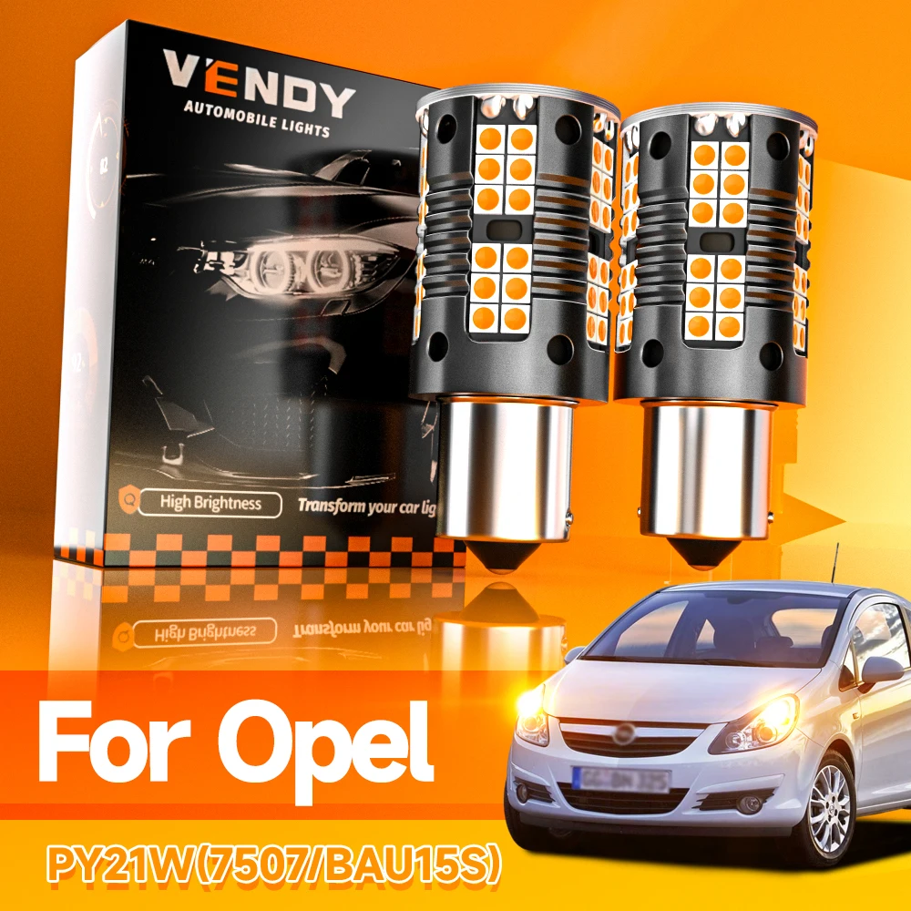 2x LED بدوره مصباح إشارة لمبة مصباح PY21W BAU15S لأوبل أجيلا كاسكادا كورسا C E F إنسيجنيا B كارل ميريفا إشارة تيجرا فيكترا
