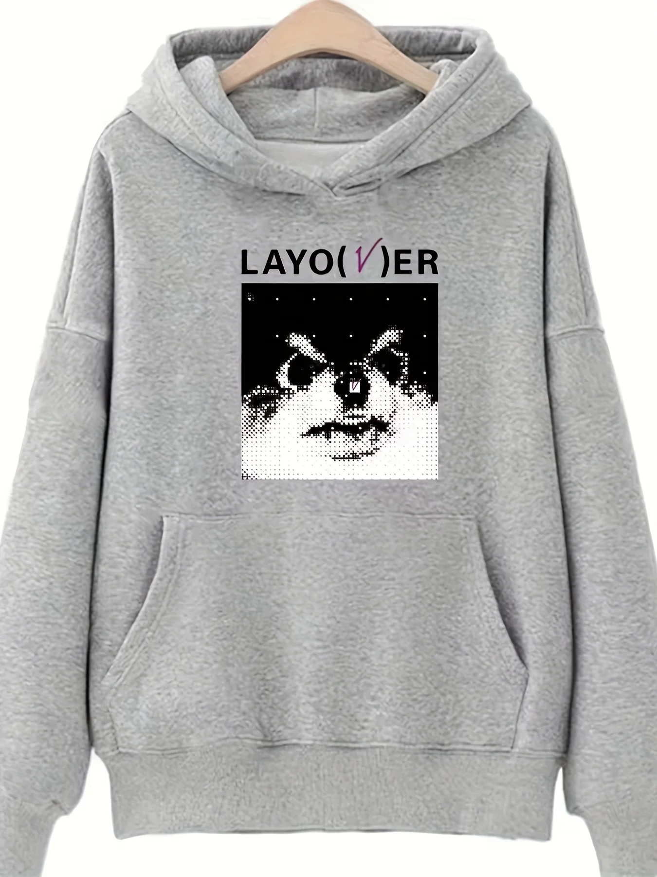 LAYO ER Cover Dog Print Jacket, Unisex Hoodie, Loose Fit Casual Wear for College Students  Fashionable Casual Loose Fit Hoodie