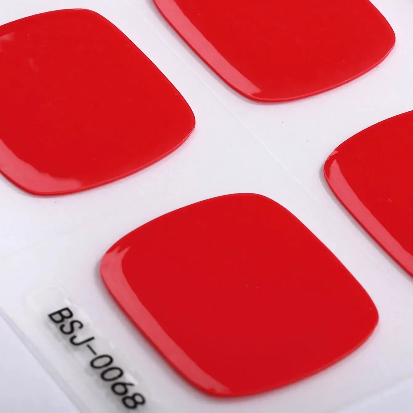 26Tips Solid Color Toe Gel Nail Stickers White Red Black Self Adhesive Full Cover Foot Fake Nail Manicure Nail Gel UV Stickers