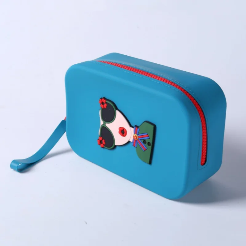 متعددة الأغراض حقيبة مستحضرات التجميل سيليكون حقيبة التخزين المنظم سحاب عازل للماء حمل كيس مزموم صندوق الغبار سعة كبيرة B1 #1