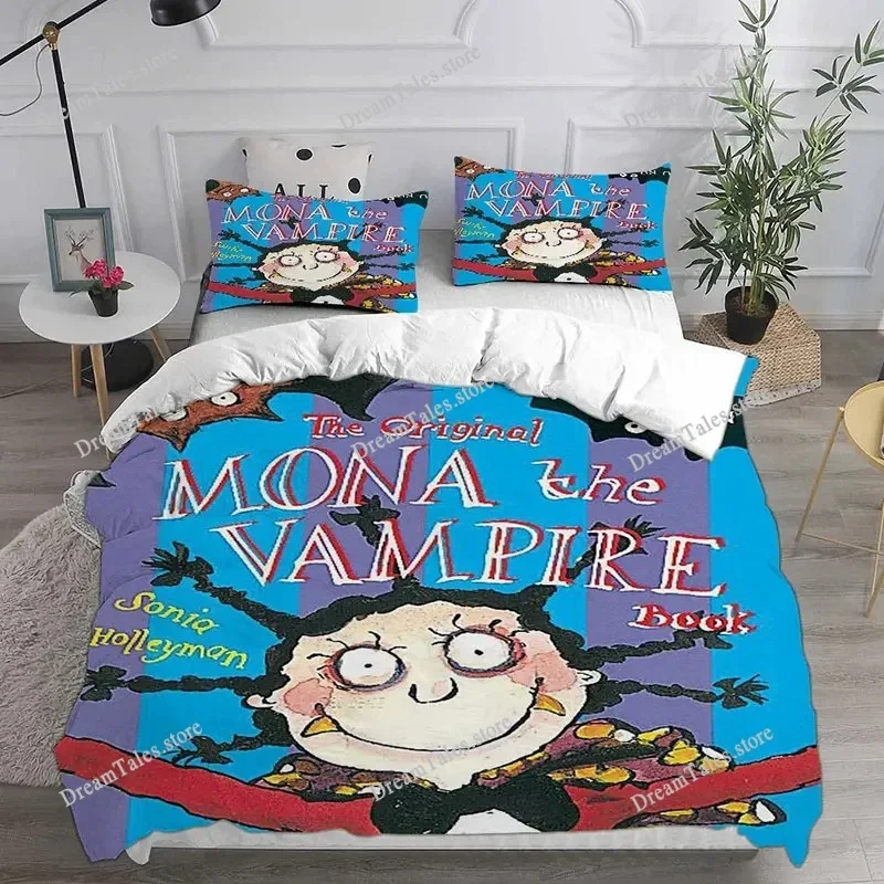 

Cartoon Mona The Vampire Anime Bedding Sets Comforter Quilt Bed Cover Duvet Cover Pillow Case Sets Kids Adult Size Luxury Gift