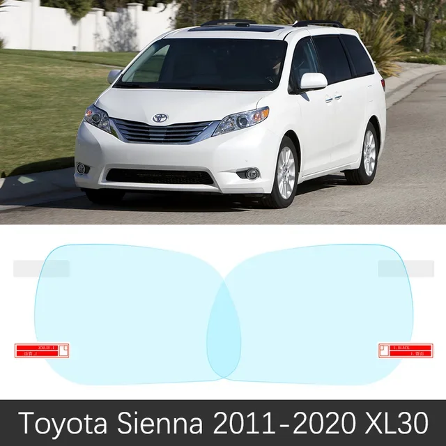 Full Cover Anti Fog Rainproof Film For Toyota Sienna 2004~2019 XL20 XL30 20 30 Car Rearview Mirror Protective Film