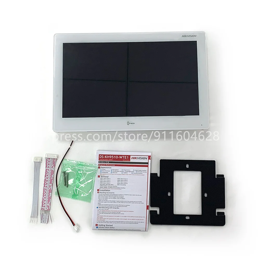 Hikvision DS-KH9510-WTE1(B) 10-inch Indoor Monitor POE IP Video Intercom Screen Android Hik-Connect Indoor Station