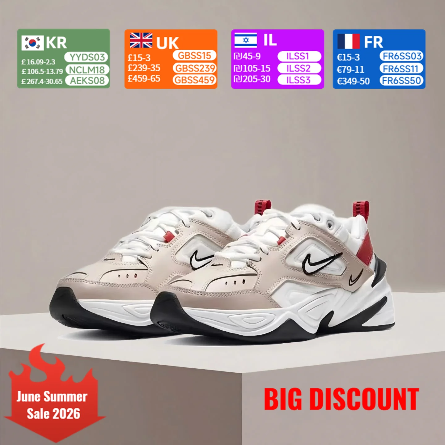 

Nike M2K TEKNO Retro Slip-Resistant Durable Versatile Cushioned Dad Shoes Sports Shoes AO3108-205