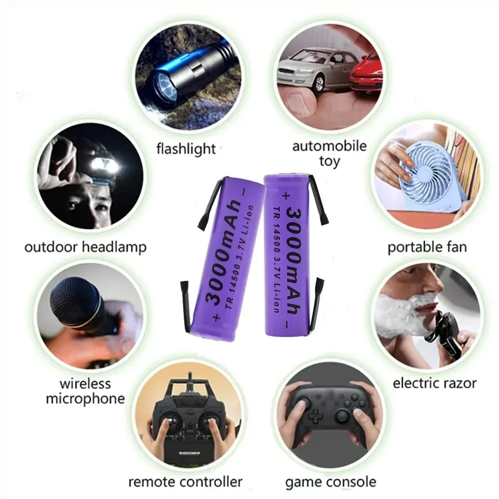 

Новый 3,7 В 3000 мАч ICR 14500 светодиодный фонарик перезаряжаемая литиевая батарея сварочная никелевая листовая батарея